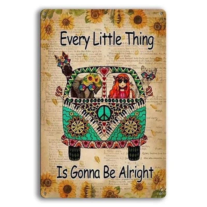 Кемпинг Автомобиль Пляж Лето Мир Автобус Винтаж Жестяная Вывеска Металлическое Украшение Плакат Табличка Бар Гараж Дом Настенная Тарелка Художественные Вывески Декор