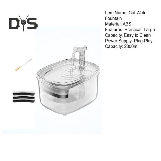 Автоматический фонтанчик для кошек с 5-уровневой системой фильтрации, бесшумный, легко чистится, диспенсер для воды для домашних животных