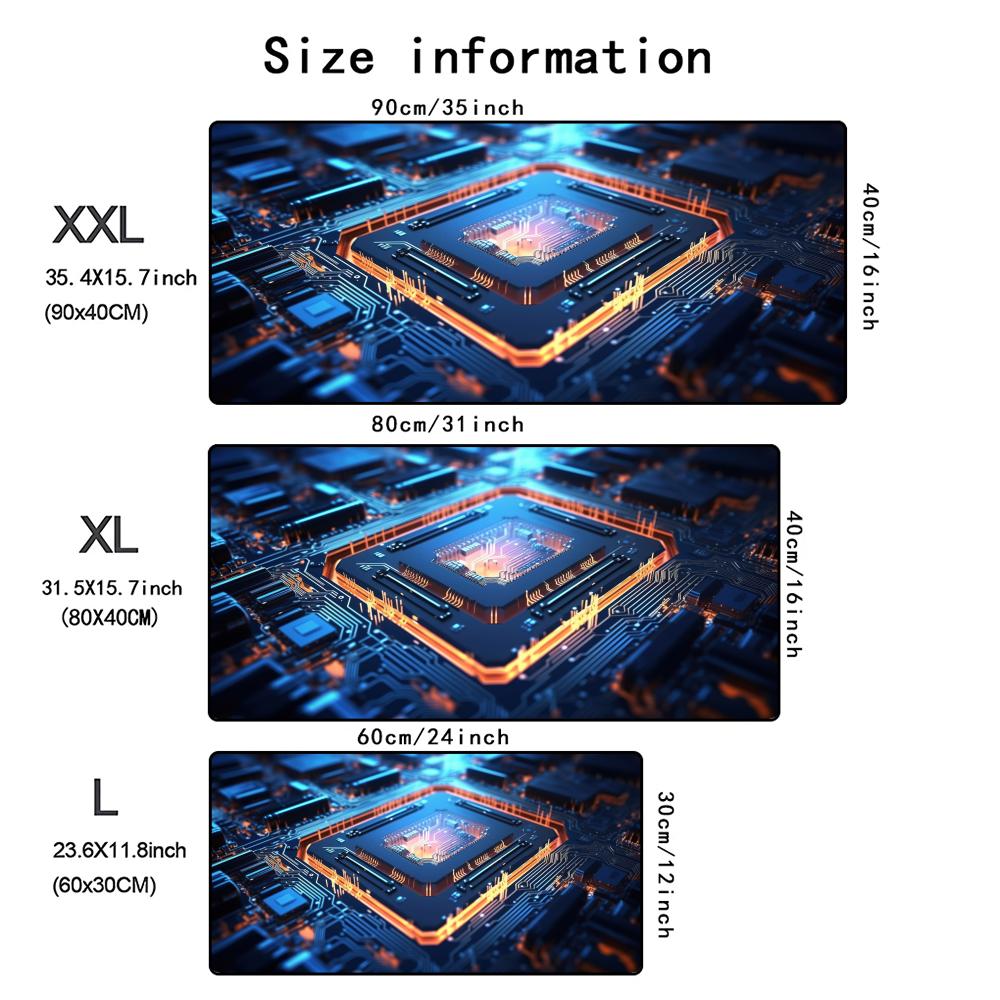 Inside Motherboard Circuit Board Mouse Pad Large Keyboard Antislip Table Cushion Office Desk Mat Pc Gamer Accessories Mousepad