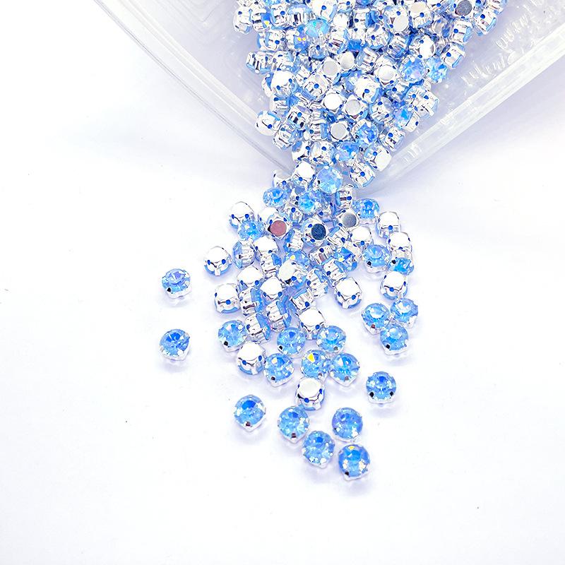 Glass Four Claw Single Claw Drill Mocha Protein Hand-sewn Rhinestone Handmade DIY Wedding Shoes Bags Apparel Accessories Rhinestone Sew On Beads