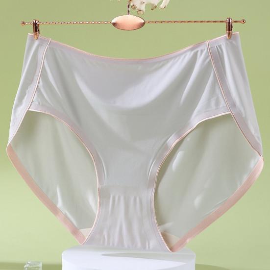 Trendy Lady Underpants Solid Color Stretchy Anti-septic