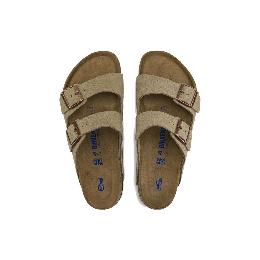 Birkenstock Arizona Мягкие шлепанцы-сабо с стелькой Унисекс Тауп Обычный 0951301