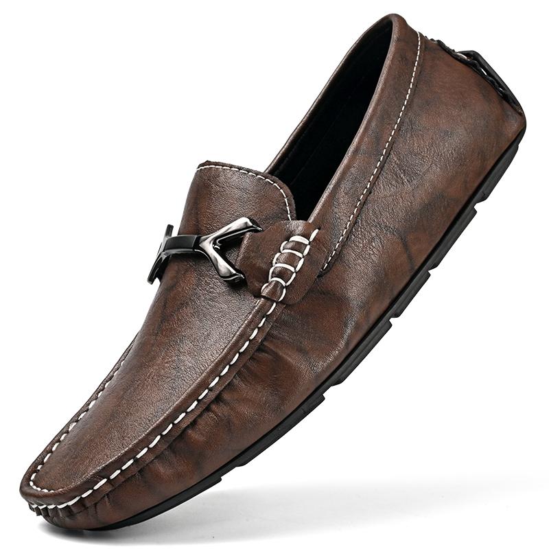 Summer Comfy Leather Mens Casual Shoes Classic Slip On Designer Loafers Business Driving Shoes Formal Mocassin Men Walking Shoes