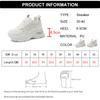 Fashion Breathable Thick Bottom Casual Sneakers Women Comfortable Lace Up Chunky Sport Shoes Woman Non Slip Platform Tennis Shoes Female
