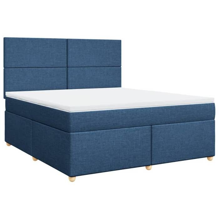 Maison Exclusive - Sommier à lattes de lit avec matelas Bleu 180x200 cm Tissu