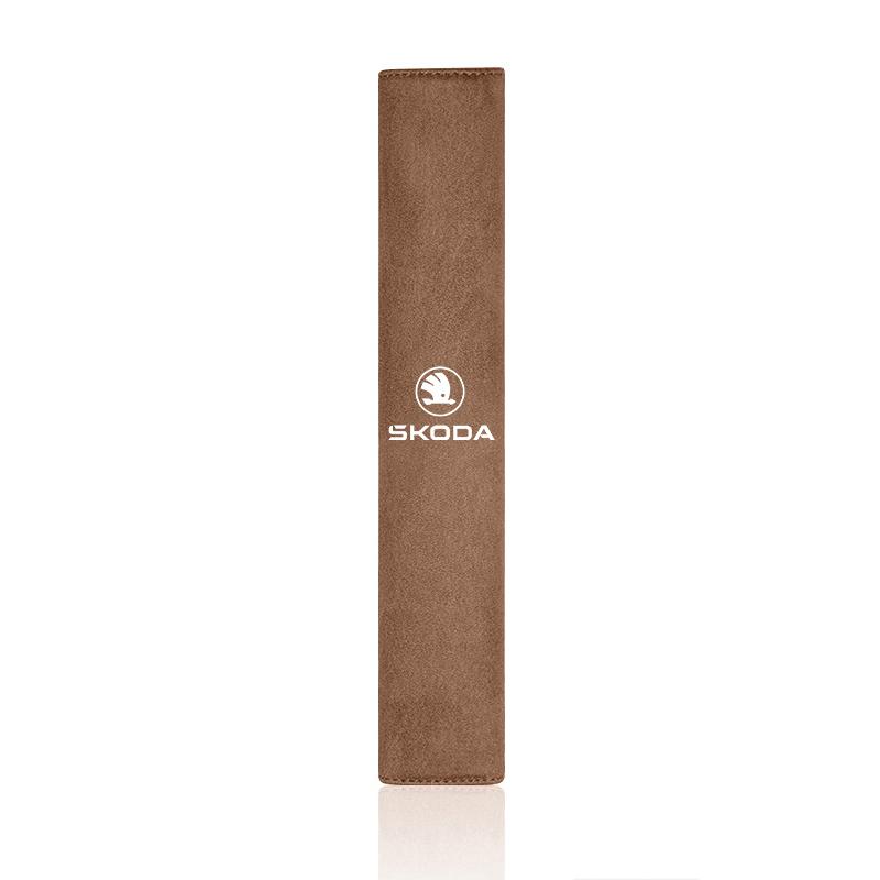 WBWO5 Car Seat Belt Pad Safety Strap Shoulder Cover Soft Mat Accessories For Skoda Yeti Kamiq Kodiaq Karoq Octavia Fabia Rapid Vrs Mk3