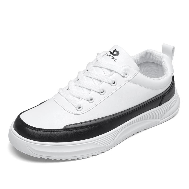 Spring and Autumn Men's Shoes New Men's Casual Leather Shoes Breathable Sports Skateboard Shoes Fashion Small White Tide Shoes