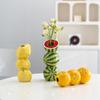 1PC Lemon Container Desktop Decoration Fruit Stacking Vase Simulated Flower Pots Orange Ornament Gardening Ornaments 3 Styles