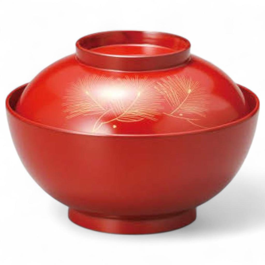 J-kitchens Lacquerware Bowl, Wood Powder and Resin Synthetic Lacquerware, Hand-Painted with Chinkin (Dark Gold) Finish, PID-526967, Made in Japan