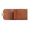 CELINE Triomphe Vintage Classic All-Over Print Metallic-Finish Lock Clasp Tri-Fold Canvas Wallet Small Women's Tan