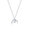 Moonstone Crescent Moon Power Stone Necklace for Women [GAVU]