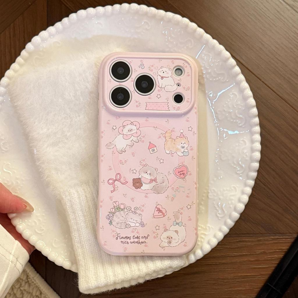 3D мультяшный котенок чехол для телефона с подставкой для iPhone 16, iPhone 17 и iPhone 17 Pro Max