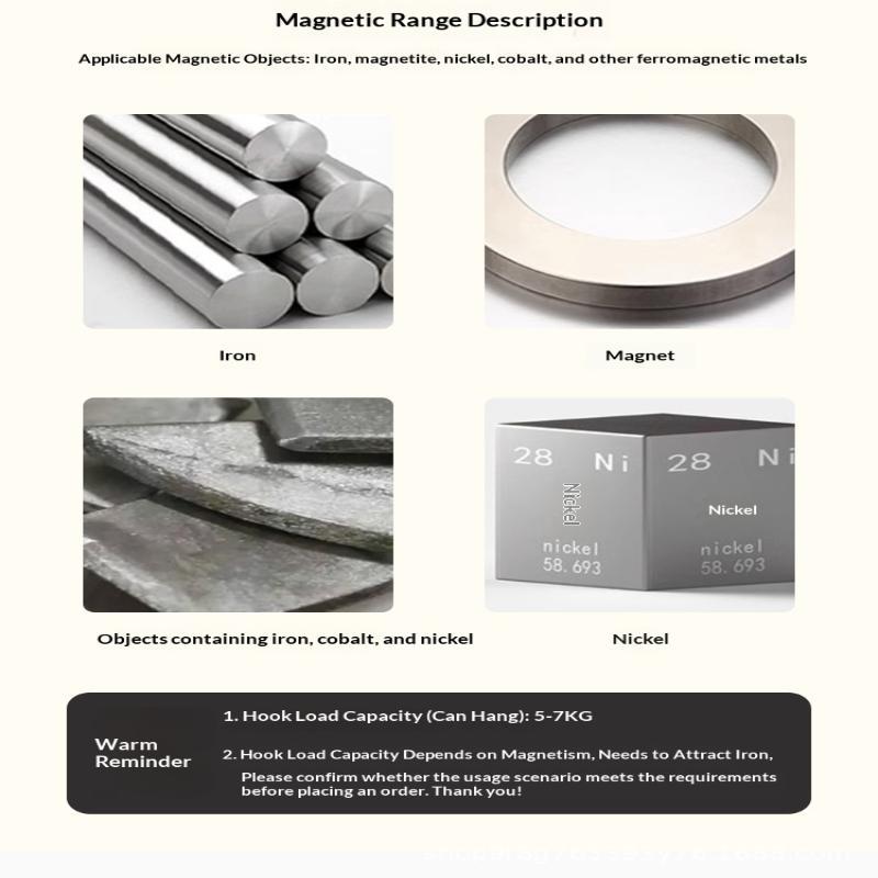 Magnetic Wall Hooks With No Drill Strong Grip And Scratch Free Design Perfect For Home Kitchen Hanging Towels Bags
