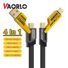 VAORLO 4 IN 1 Fast Charge Cable 65W Max Super Charging USB To Type-C/Lightning Type-C To Type-C/Lightning Compatible With Samsung Huawei Xiaomi Iphone