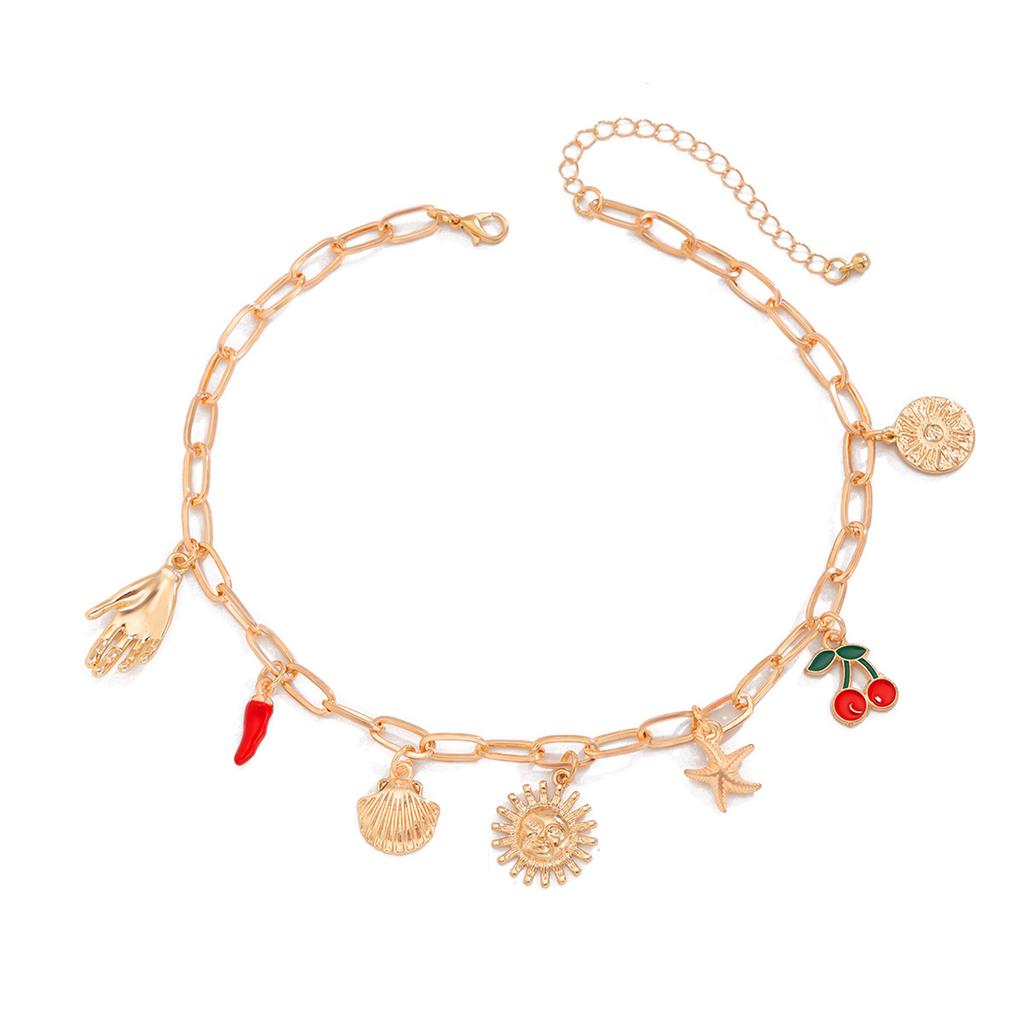 Elegant Shell Crosses Necklace Jewelry Accessory for Women with Gold Charm and Bohemians Summer Seashells Designs