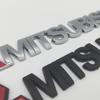 1pcs 3D ABS black/silver for Mitsubishi car letters emblem rear Truck badge sticker Decal styling auto Accessories