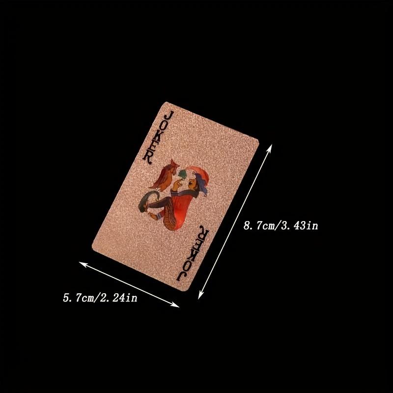 Высококачественный игровой набор: 1 колода водонепроницаемых и износостойких игральных карт из розово-золотой фольги PET с 50 круглыми реквизитами