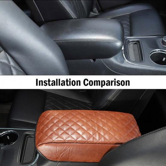 Center Console Armrest Cover Pad Accessories For Jeep Grand Cherokee 11-20 Brown