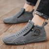 Mens Shoes 2025 New Zipper Designer Men's Boots Autumn Winter Mid-top Men Casual Shoes Lightweight and Comfortable Walking Flats