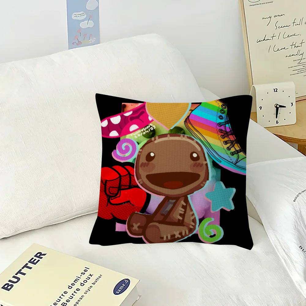 Забавная наволочка для подушки Sackboy из LittleBigPlanet 45*45 см Декоративная наволочка Домашняя наволочка для подушки на диван