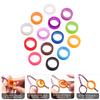 10Pcs Salon Hair Scissors Silicone Finger Rings Scissors Inserts Groomer Accessories Handle Rings For Barber Shears