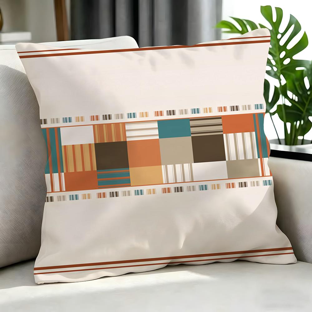 Art CChecked tablecloth AR Ting Cushion Cover Cushion Cover Set Pcs x x x Pillowcase Decorative Sofa Home Decor