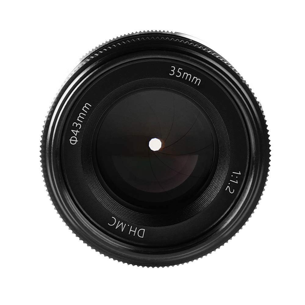 PERGEAR 35mm Large Aperture Single Focus Lens Manual Focus Fixed Lens Compatible with Fuji Lens Hood Included X F1.2 X-T1 X-T2 X-T3 X-T4 X-T20 X-T30