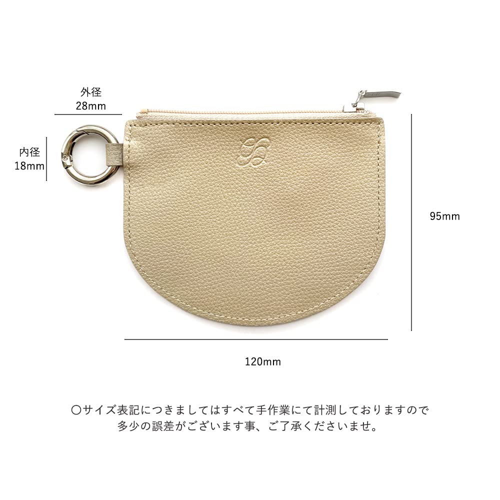 Круглый картхолдер из натуральной кожи, чехол для проездного, держатель для проездного, кошелек на молнии для мелочи, стильный, из итальянской кожи Crumbs, 1 шт. [Gratia] (черный)