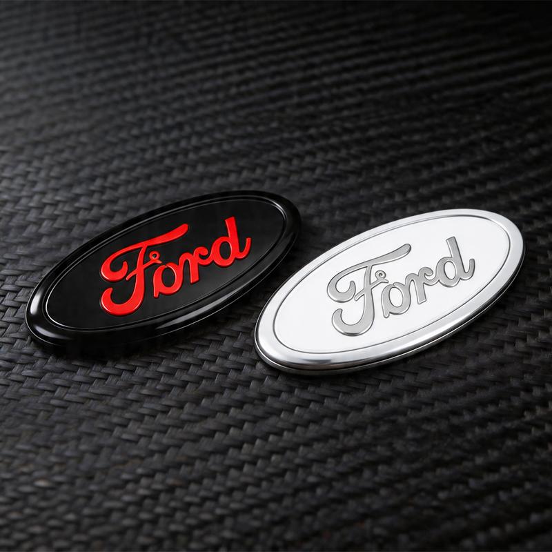 14.5cm Aluminum Overlay Emblem Badge For Ford Mondeo Explorer Edge Focus Fiesta Kuga Transit Ecosport Escape MK3 Auto Accessory