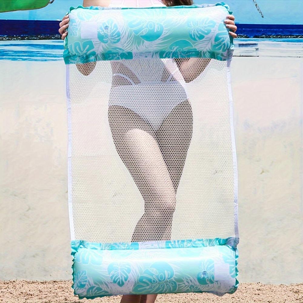 Роскошный толстый ПВХ лист узор надувной гамак - взрослый водный шезлонг с сетчатым дном для вечеринок у бассейна и фестивалей