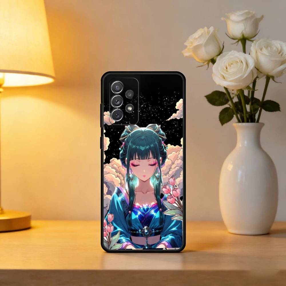 The Apothecary Diaries Maomao Soft Silicone Black Cover Phone Case For Samsung Galaxy A73,A72,A71,A70,A53,A52,A51