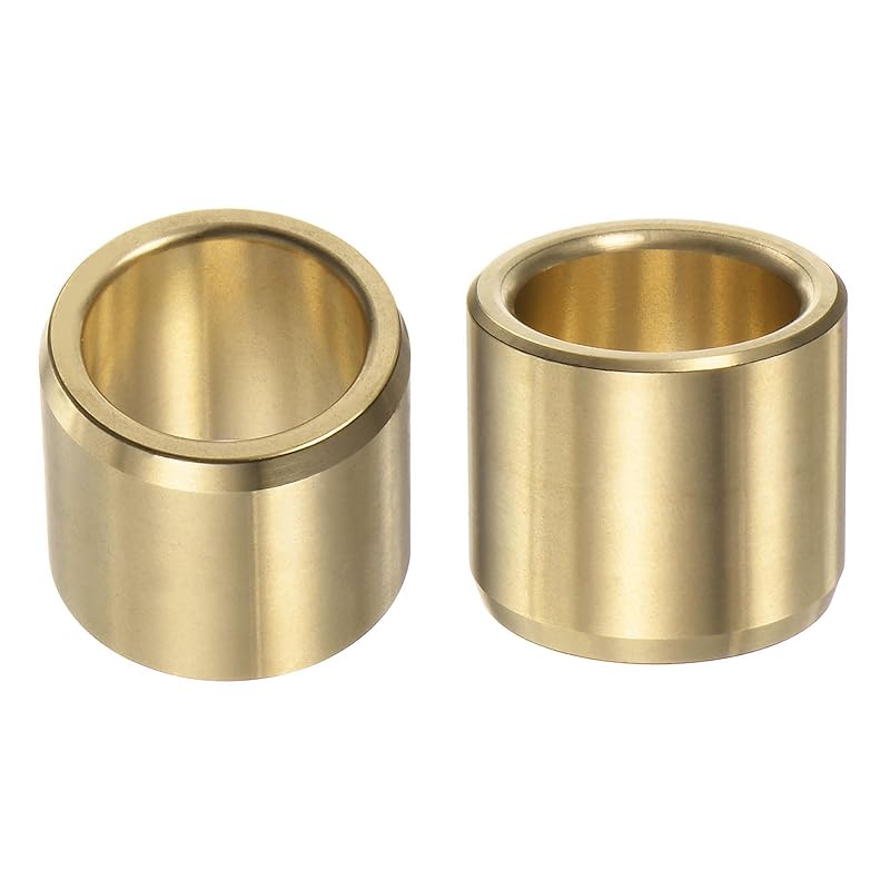 HARFINGTON 2pcs Sleeve Bearings 1/2" Bore 5/8" OD 1" Length Wrapped Oilless Bushings Brass Alloy for Transmission Conveyor Systems