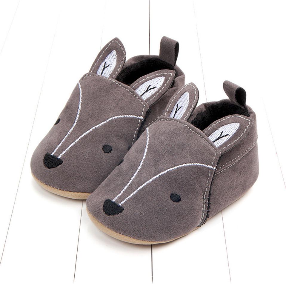 Toddler Newborn Baby Girl Boy Soft Sole Cute Crib Shoes Slipper First Walker Sneaker Baby Shoes Fox