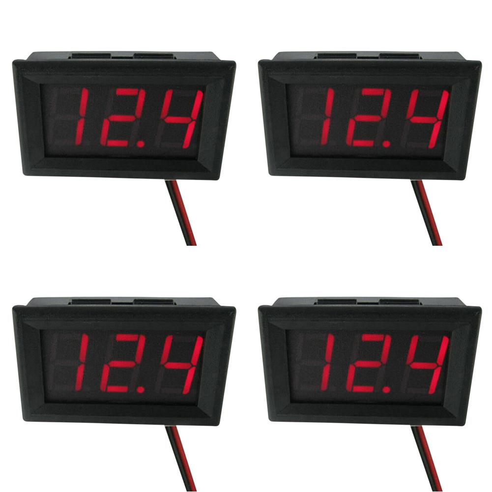 DC4.5V-30V Voltage Meter LED Display 0.56 Inch Mini Voltage Tester Volt Instrument Tool for 6V 12V Electromobile Motorcycle Car