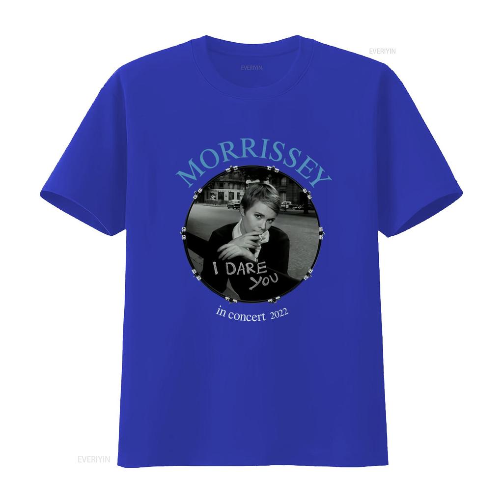 Morrissey Jean Seberg 2022 Organic T Shirt I Dare You In Concert Design Trendy Street Style vintage Washed Slightly homme Soft