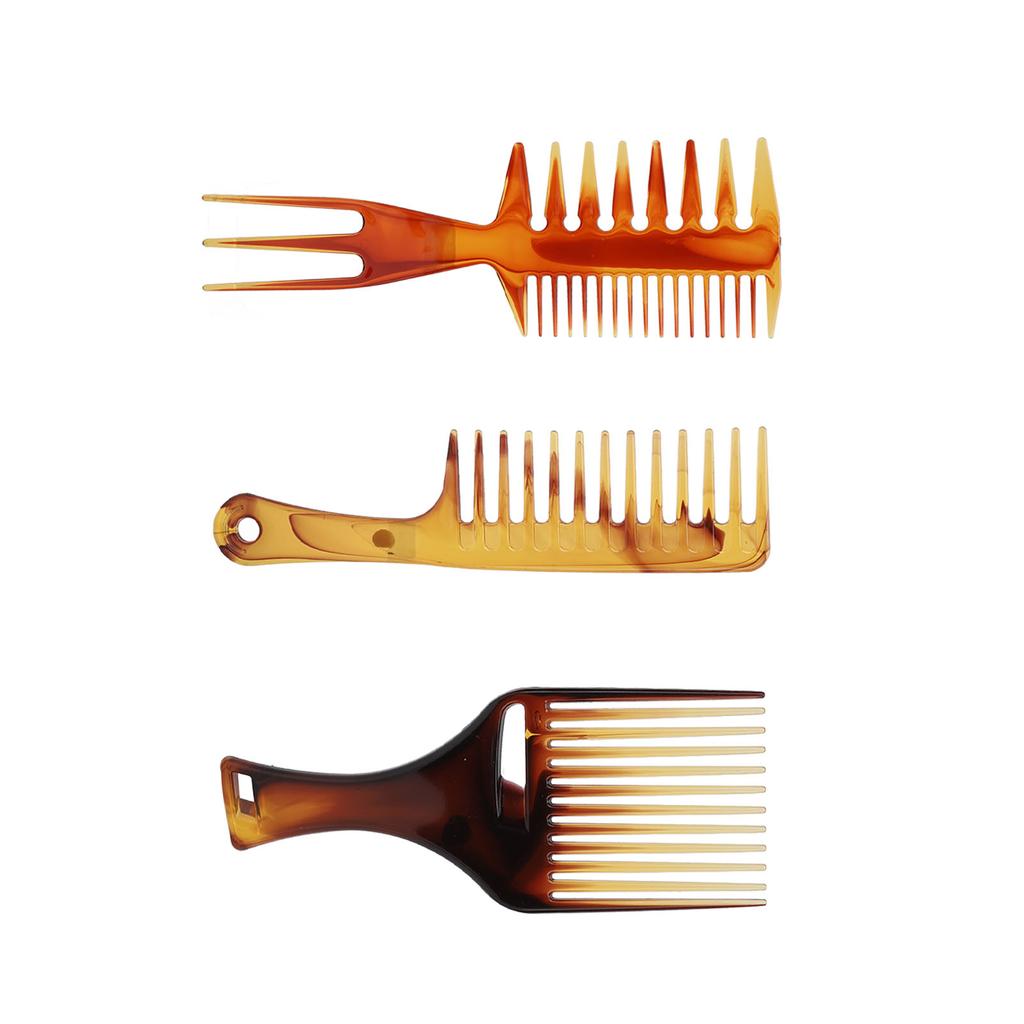Набор из 3 расчесок для волос, профессиональный портативный домашний парикмахерский инструмент для укладки волос с широкими зубцами
