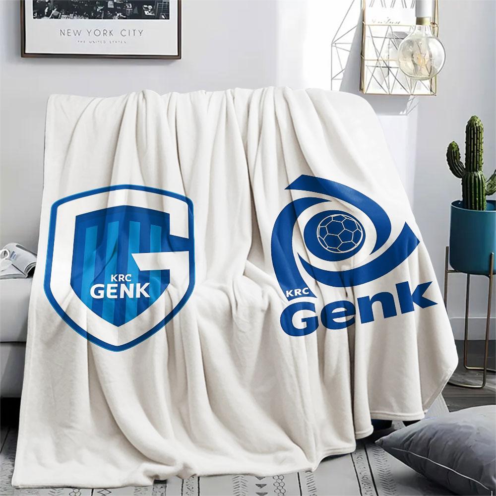 Koninklijke Racing Club Genk Printed Flannel Blanket, soft throw for bedroom sofa, washable, Christmas present, great gift.