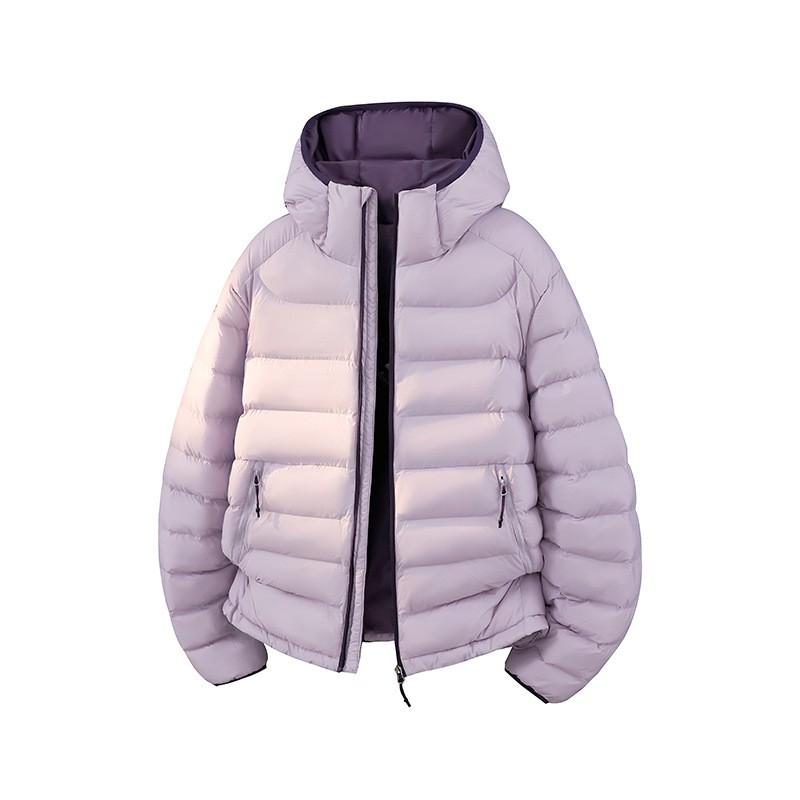 Winter Hooded Puffer Coat Unisex Color Block Casual Warm Jacket Teens