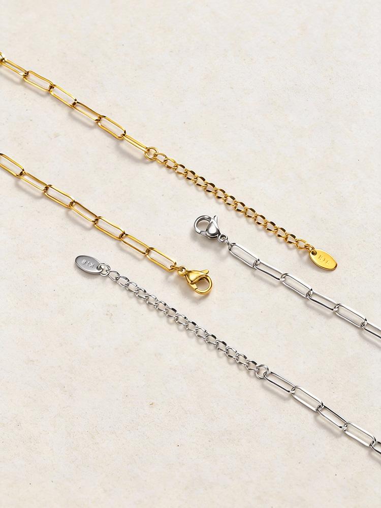 Позолоченная 18K цепочка-скрепка, массивное колье, минималистичные звеньевые цепочки для женщин, водостойкие ювелирные изделия, подарок
