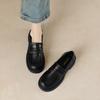 Weiwei girl 75-98 бархатные мокасины женские на платформе теплые черные однопедальные туфли маленькие кожаные туфли на толстом каблуке одинарные женские