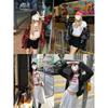 White Shoulder Short Sleeve Printed Crew Neck T-Shirt Women's Summer Casual Versatile Slim Skinny Sexy Spice Top Women