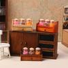 1/12 Dollhouse Mini Jar Rack Storage Rack With Jar Dollhouse Mini Kitchen Decoration Dolls House Scene Decor Accessories