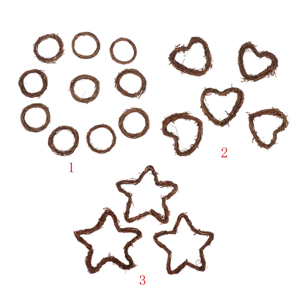 DIY Round / Heart Star Wreath Wooden Craft