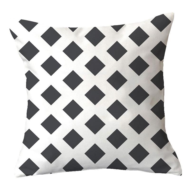 Simple New Square Geometric Plush Pillowcase Home Fabric Sofa Pillow Cushion Cover