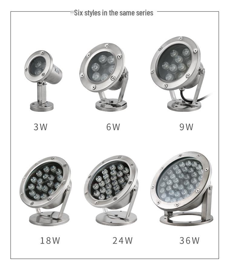 Светодиодный водонепроницаемый прожектор для пруда: Светильник для аквариума и пруда с вариантами 12В 3Вт/6Вт/12Вт