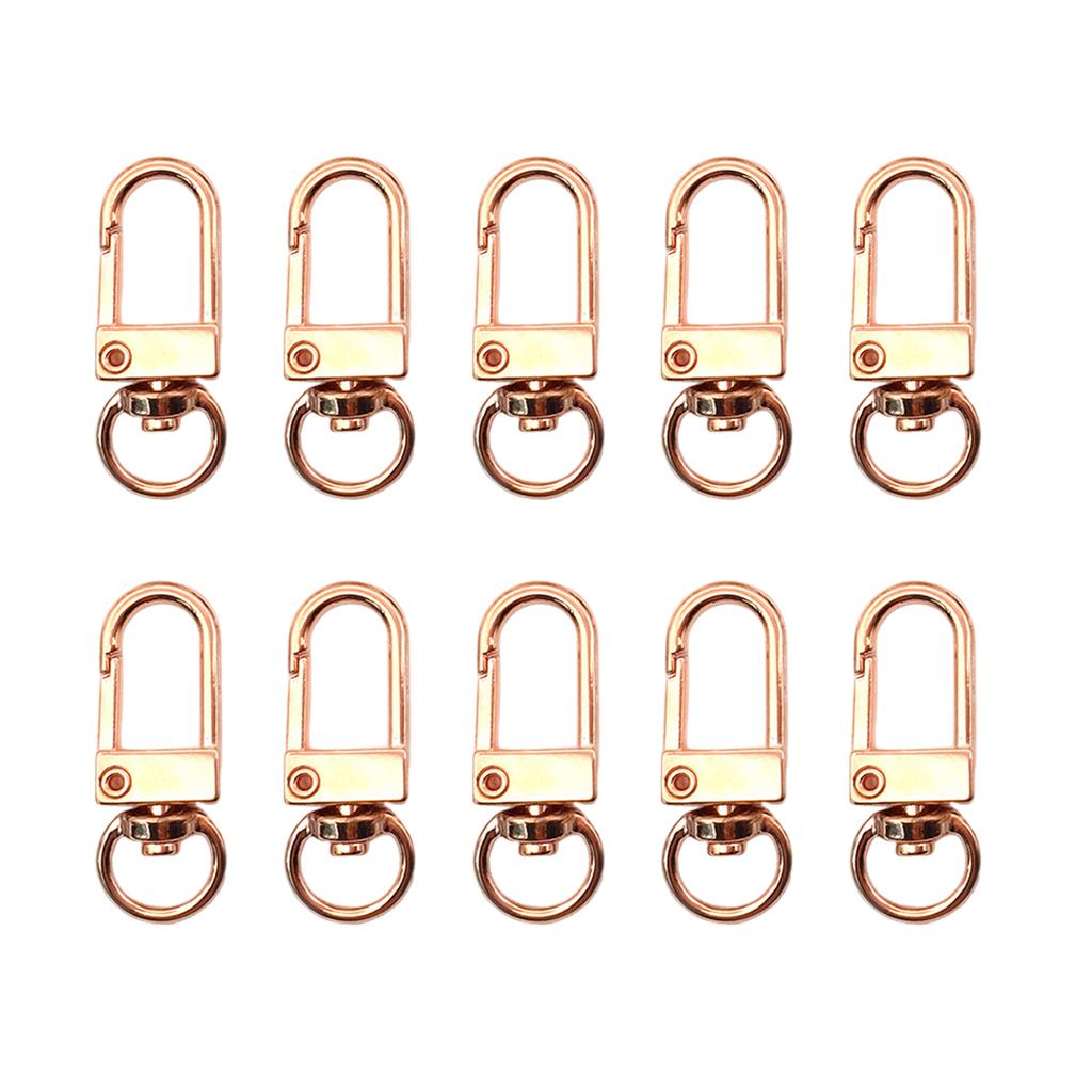 10 шт. Вращающиеся шнурки с карабинами, крючки для ключей, металлические застежки-лобстеры, клипсы для брелоков для изготовления сумок и украшений своими руками
