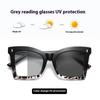 2025 Overseized Photochromic Anti Blue Light Reading Glasses Large Frame Presbyopia Eyewear Color Changing Eyeglasses 0 To +4.0