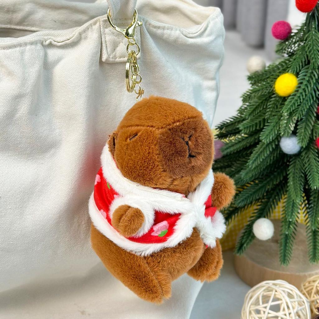 Капибала плюшевый кулон, милая кукла-капибар, тряпичная кукла, брелок, 4-дюймовая кукла-захват