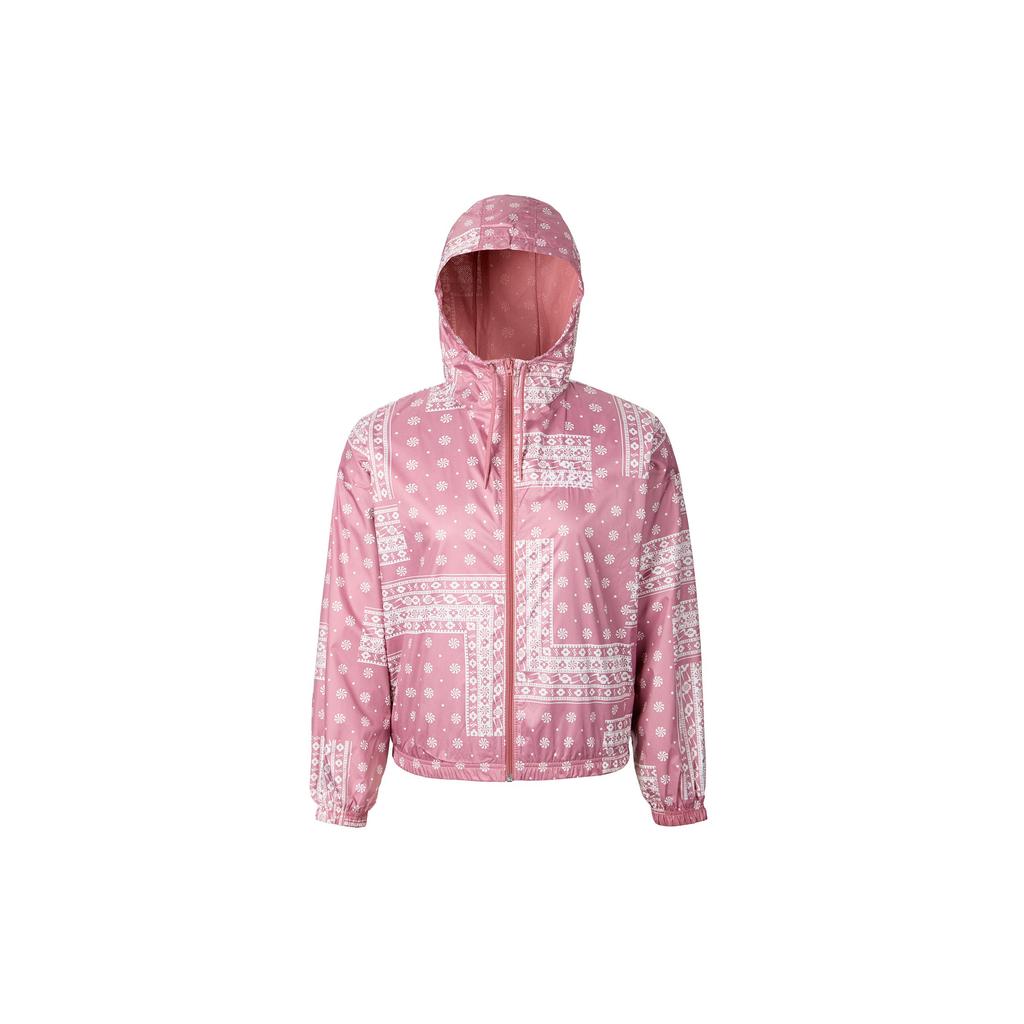 Nike Тканая куртка с капюшоном и цветком кешью с принтом, женская куртка розового цвета CU5893-614