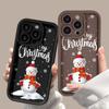 Силиконовый чехол для телефона Merry Christmas Cartoon Snowmen для iPhone 16 15 14 13 12 11 Pro Max XS Max X XR 8 7 Plus SE3, мягкий противоударный бампер, задняя крышка